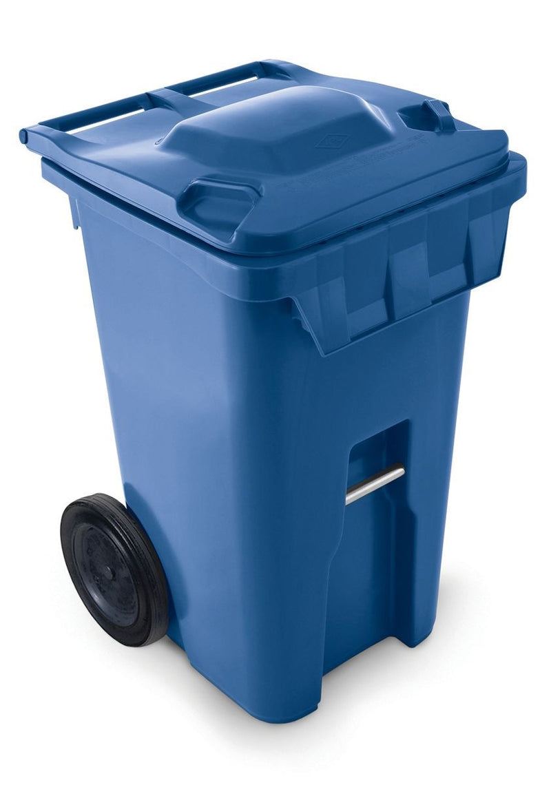 Mastercart Plastic Rectangular 8-in Wheeled Compost Bin/Recycling Bin/Garbage Can, Assorted Colours, 240-L E9A7
