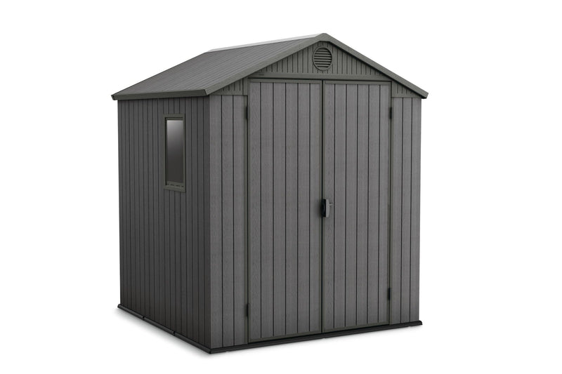 Darwin Outdoor Storage Shed, Grey, 6-ft x 6-ft I6N7