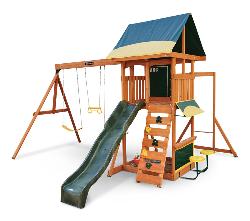 Brightside Outdoor Cedar Wooden Swing/Play Set, Ages 3-10 I1Y1