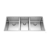 Brookmore Undermount Triple Bowl Kitchen Sink, 41.5-in x 18.1-in x 9-in, Stainless Steel L1V2 - product image 1