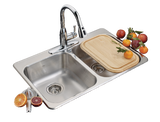 Reginox Drop In Double Bowl 3-Hole Kitchen Sink, 31.25-in LR x 20.5-in FB, Stainless Steel F3O0 - product image 1