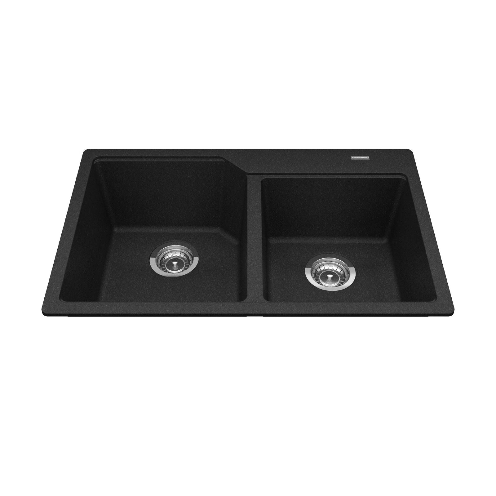 Urban Drop In Granite Double Bowl Kitchen Sink, 30.69-in x 19.69-in x 8.63-in, Onyx B4M7 - product image 1