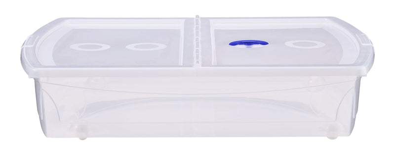 Shallow Under-the-Bed Storage Tote with Wheels S0U7