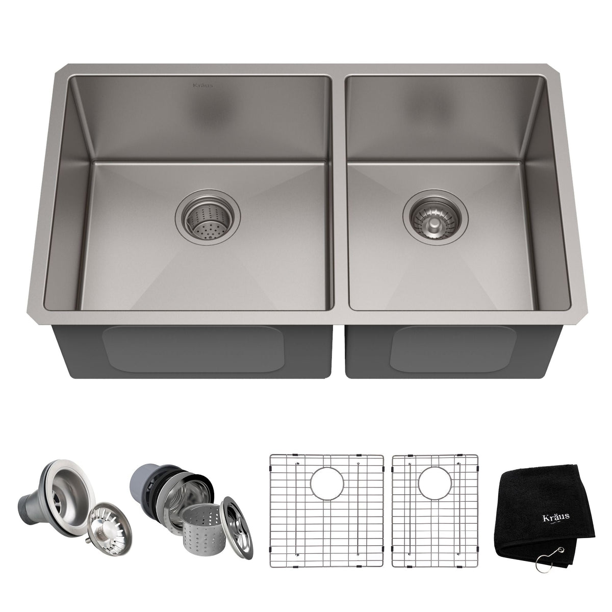 Standard PRO Undermount Stainless Steel Double Bowl 60/40 Kitchen Sink, 33x19x10-in Y2Z1 - product image 1