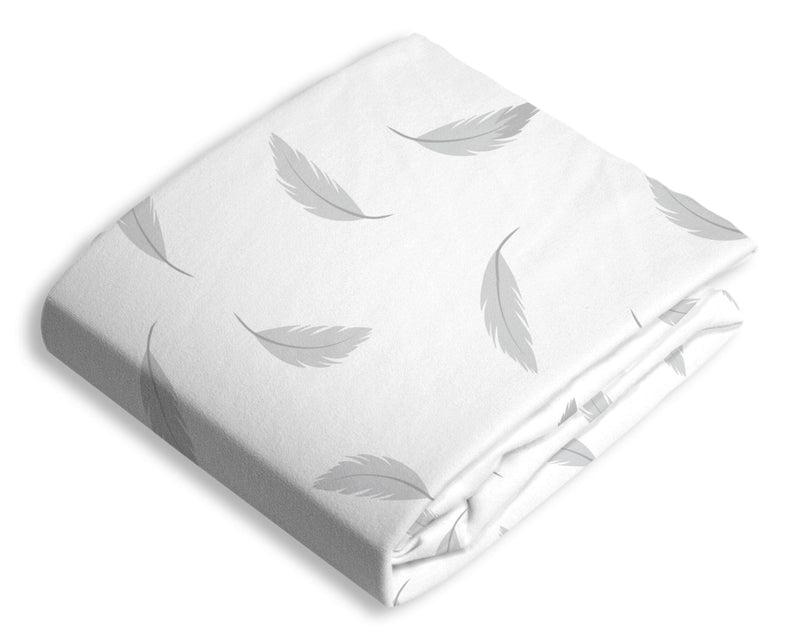 Percale Changing Pad Cover, Feathers W4U0