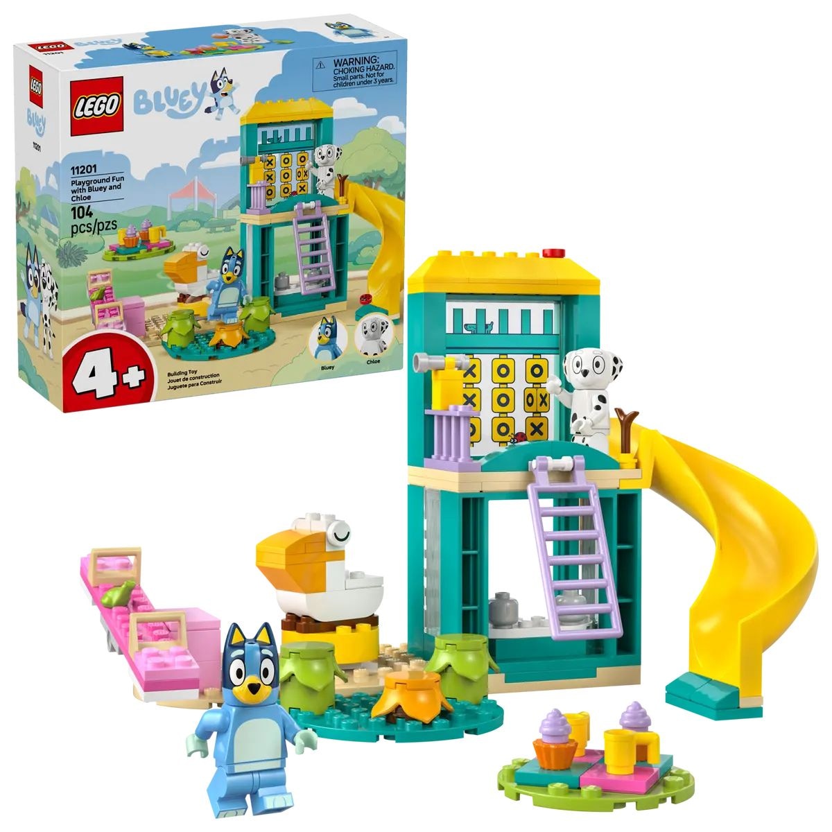 Bluey's Playground Fun with Bluey and Chloe - 11201, 104-pcs, Ages 4+ M7Q2 - product image 1