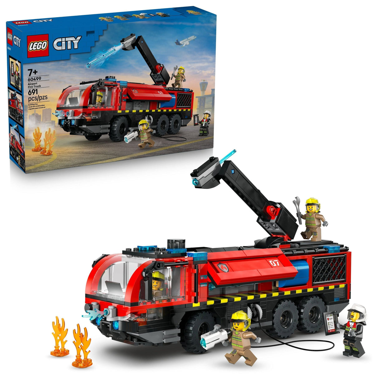 City Airport Fire Truck Building Set - 60499, 691-pcs, Ages 7+ W3R3 - product image 1