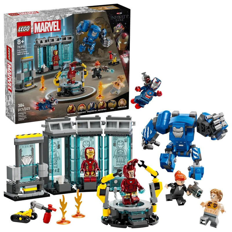 LEGO 76315 Iron Man's Laboratory: Hall of Armor, 384-pc Y3Z3