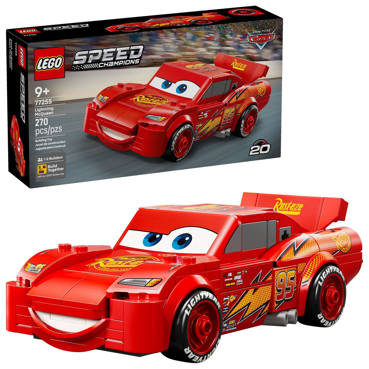 LEGO Speed Champions Pixar Lightning McQueen - 77255, 270-pcs, Ages 9+ G5O1 - product image 1