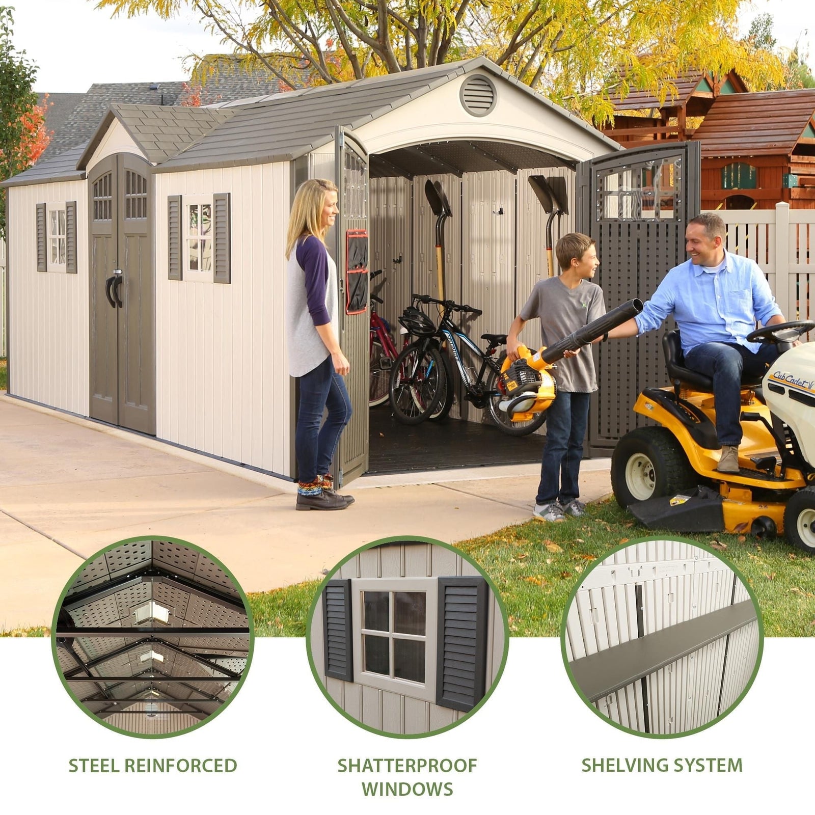 Outdoor Storage Shed with Dual Side Entry, 20 x 8-ft X9A1 - product image 3