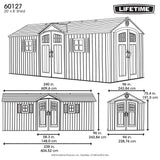 Outdoor Storage Shed with Dual Side Entry, 20 x 8-ft X9A1 - product image 4