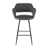 Margarite Fixed-Height Counter Stool, Black, 25-in, 2-pc J4P9 - product image 3