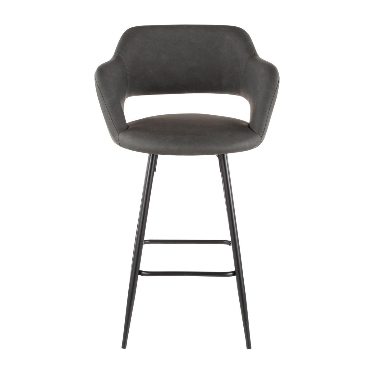 Margarite Fixed-Height Counter Stool, Black, 25-in, 2-pc J4P9 - product image 3