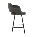 Margarite Fixed-Height Counter Stool, Black, 25-in, 2-pc J4P9 - product image 4