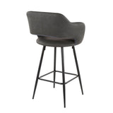 Margarite Fixed-Height Counter Stool, Black, 25-in, 2-pc J4P9 - product image 6