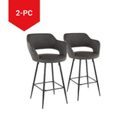 Margarite Fixed-Height Counter Stool, Black, 25-in, 2-pc J4P9 - product image 8