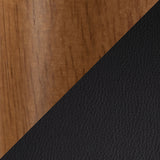Saddle Wood & PU Leather Seat Counter/Bar Stools (2-Piece Set), Walnut/Black W7F8 - product image 7