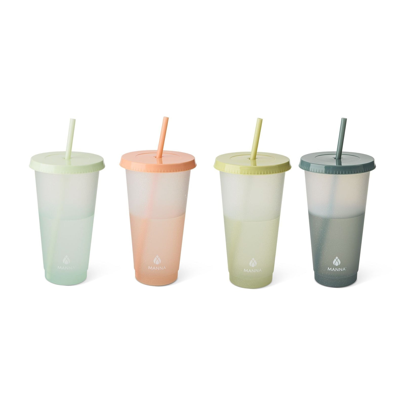 Colour Changing Glitter Plastic Tumbler with Splashproof Lid, 24-oz, 4-pk J9Q9 - product image 1