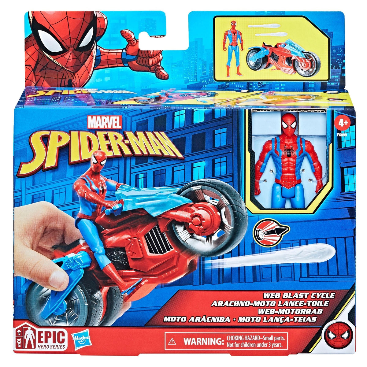 Toy Set with 4-in Poseable Action Figure and 2 Web Projectiles O7R6 - product image 1