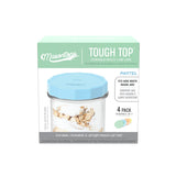 Tough Tops Durable Plastic Lids, Regular-Mouth, Assorted, 4-pk N7W8 - product image 1