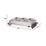 3-Tier Buffet Server/Food Warmer with Warming Tray, Stainless Steel, 300W V0Q2 - product image 6