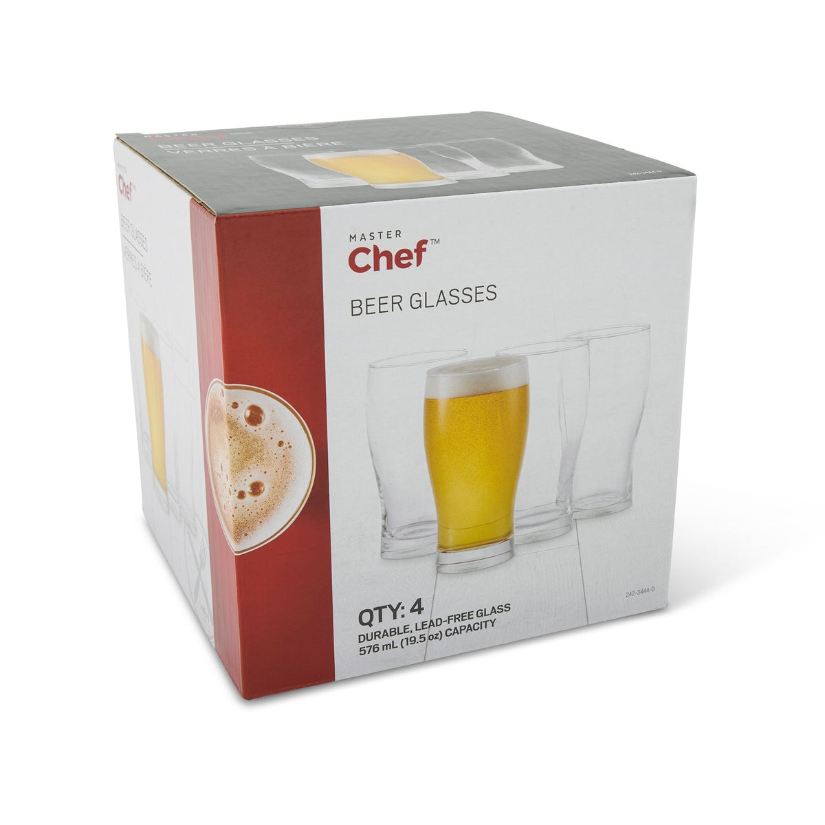 Beer Glasses Set, 540-mL, Lead-Free, 4-pc T7V0 - product image 4