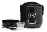 Deluxe Non-Stick Rice Cooker & Steamer, Black, 10 Cups B3E1 - product image 1