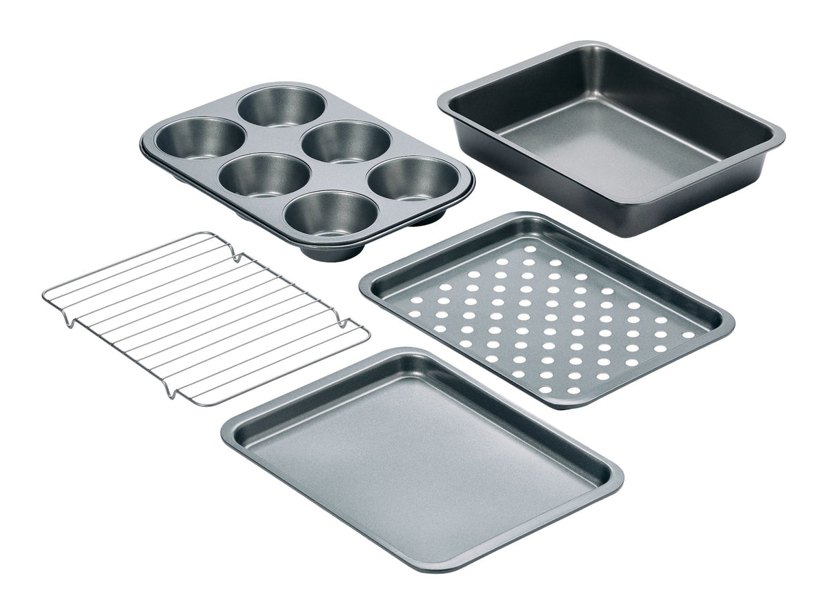 Grey Non-Stick Toaster Oven Bakeware Set, 5-pc Q2Q2 - product image 1