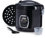 One-Touch Non-Stick Rice Cooker & Steamer, Black, 20 Cups P6D2 - product image 3