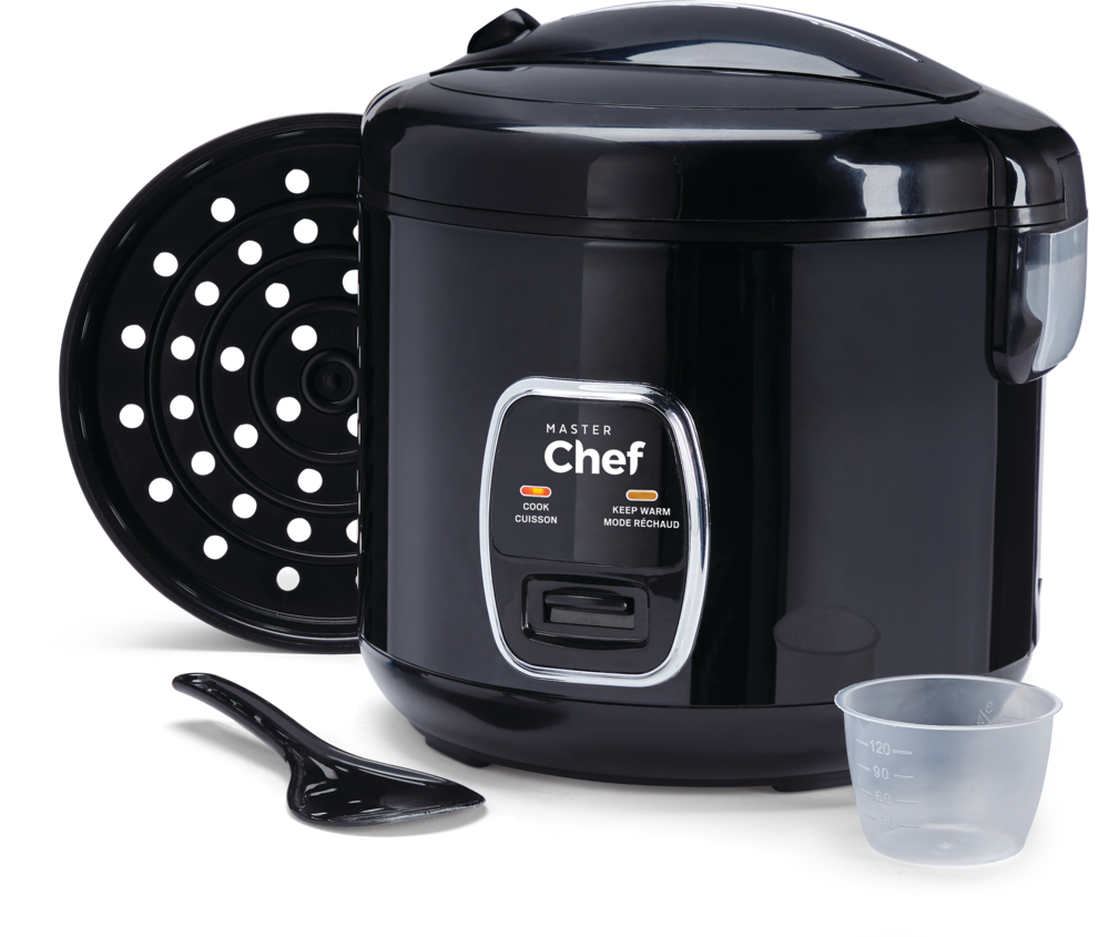 One-Touch Non-Stick Rice Cooker & Steamer, Black, 20 Cups P6D2 - product image 3