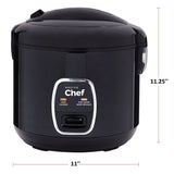 One-Touch Non-Stick Rice Cooker & Steamer, Black, 20 Cups P6D2 - product image 6