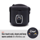 One-Touch Non-Stick Rice Cooker & Steamer, Black, 20 Cups P6D2 - product image 8