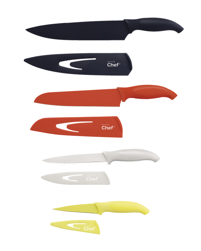 Stainless Steel Knife Set with Sheaths, Dishwasher Safe, 4-pc T0P0