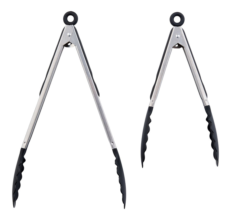 Stainless Steel Tong Set with Nylon Heads, 2-pc M0C8