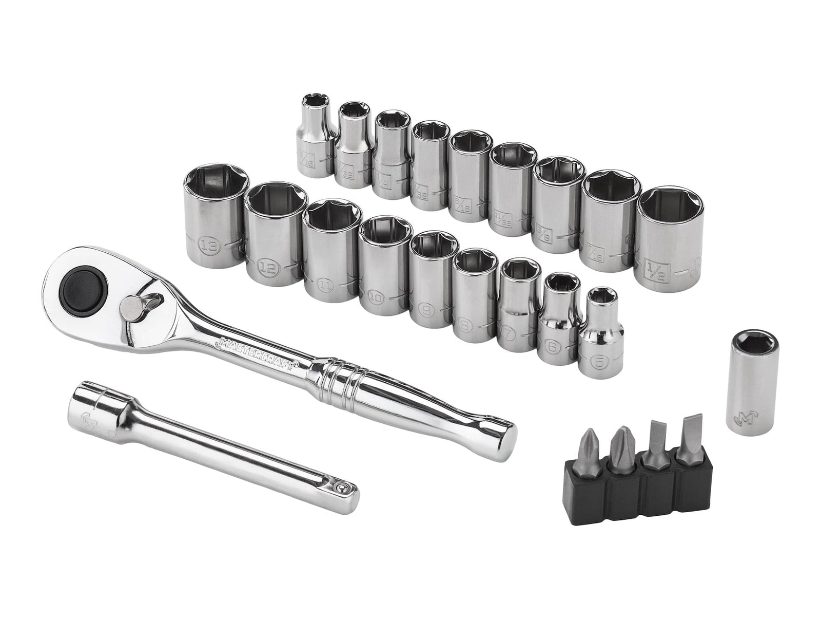 25 Piece 1/4" Drive Socket Set E9H8 - product image 1