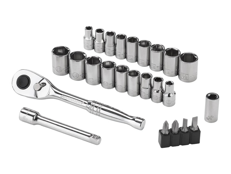 25 Piece 1/4" Drive Socket Set E9H8