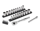 25 Piece 1/4" Drive Socket Set E9H8 - product image 2