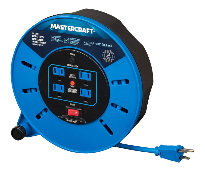 30-ft 10A Retractable Extension Cord Reel G8I4
