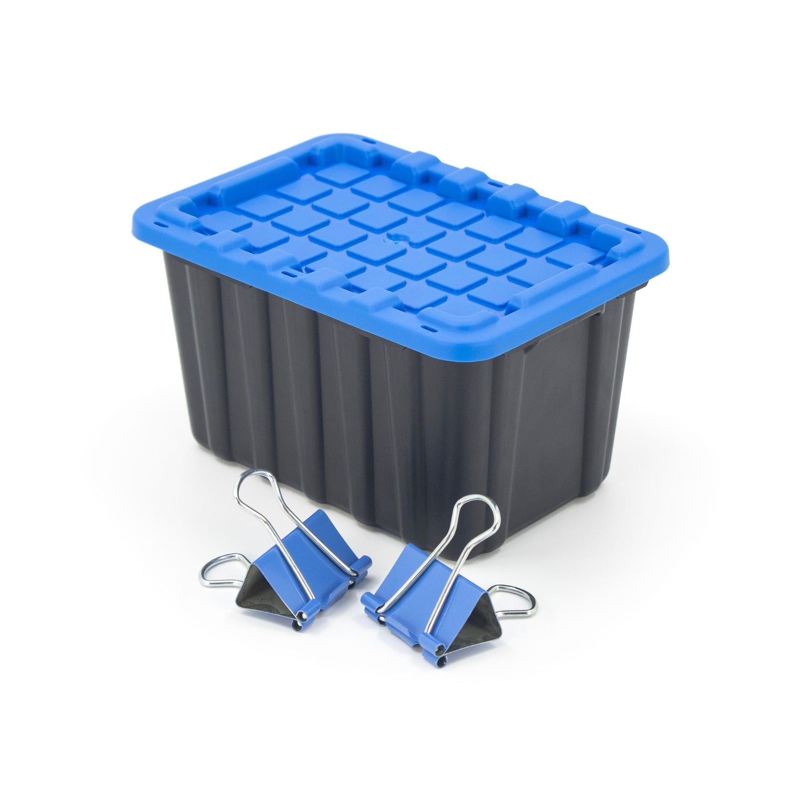Tiny Heavy Duty Stackable Storage Tote with Lid, Black H0F6 - product image 3