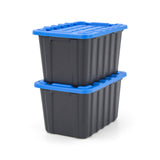 Tiny Heavy Duty Stackable Storage Tote with Lid, Black H0F6 - product image 4