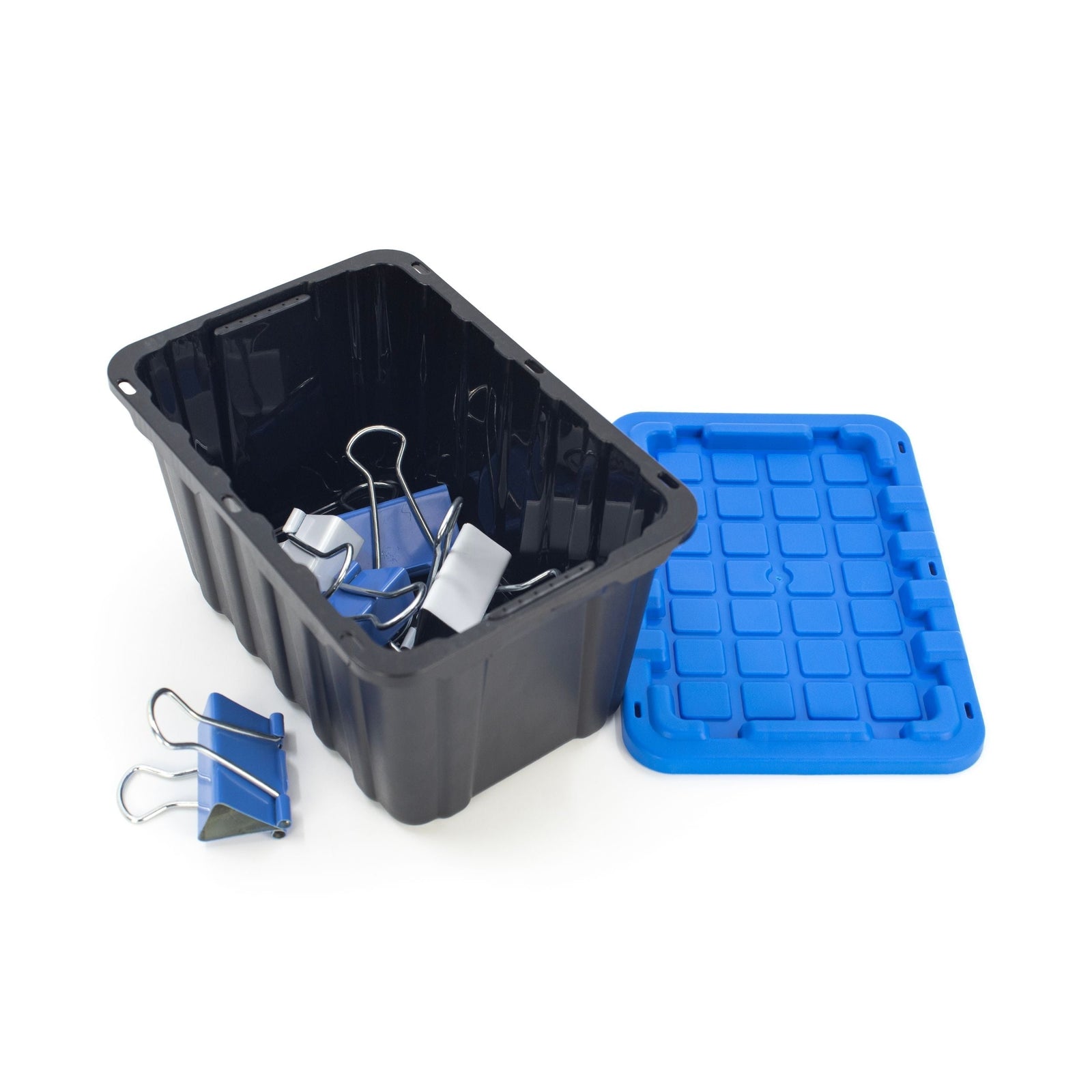 Tiny Heavy Duty Stackable Storage Tote with Lid, Black H0F6 - product image 7