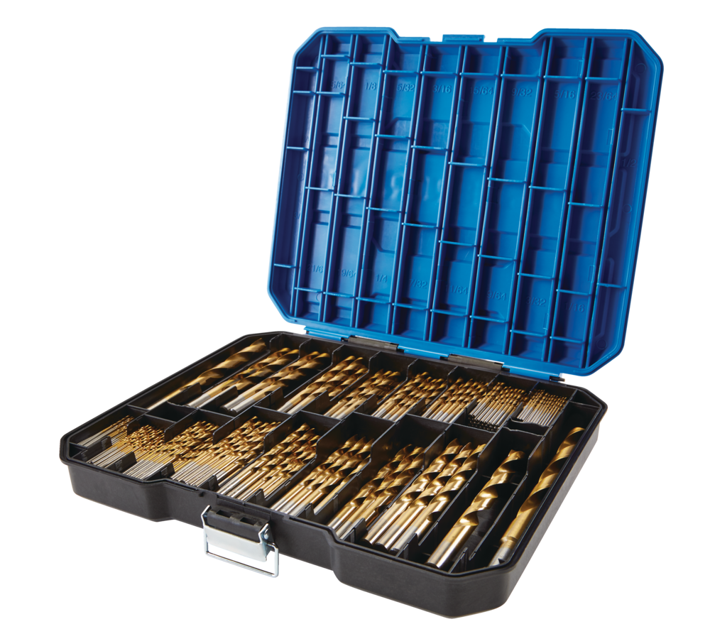 Titanium Drill Bit Set for Wood, Metal, Plastic, 230-pc E5X8 - product image 1