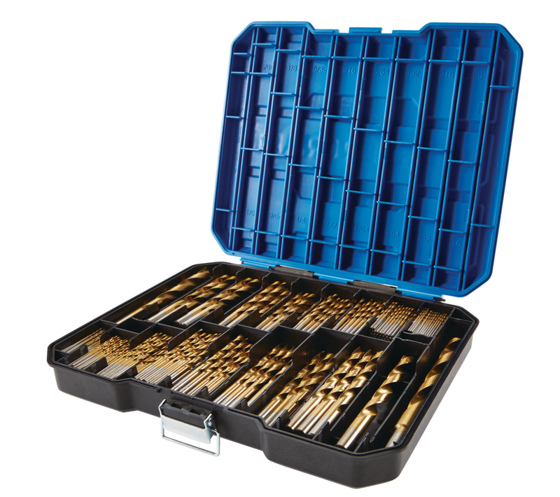 Titanium Drill Bit Set for Wood, Metal, Plastic, 230-pc E5X8