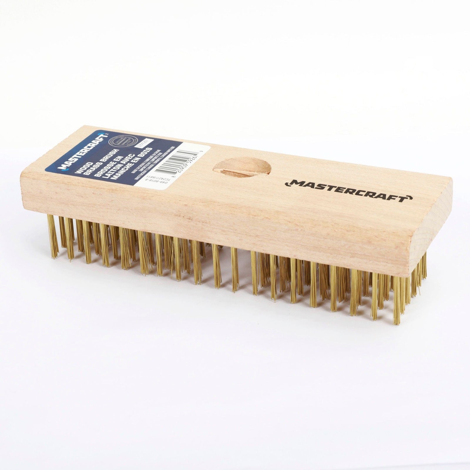 Wood & Brass Wire Block Brush Cleans/Removes Paint, Rust & Dirt From Metal J2B5 - product image 1