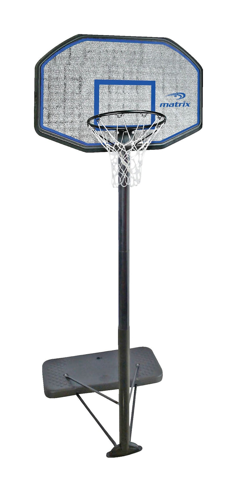 Portable Adjustable Basketball Backboard, Hoop & Net System, 44-in S3X9