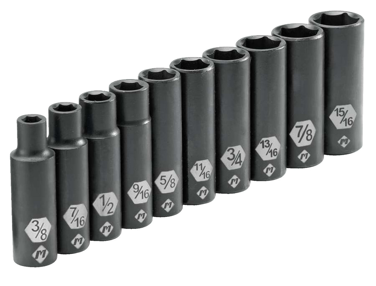 1/2-in Drive Deep Impact Socket Set, SAE, 10-pc R5C9 - product image 1