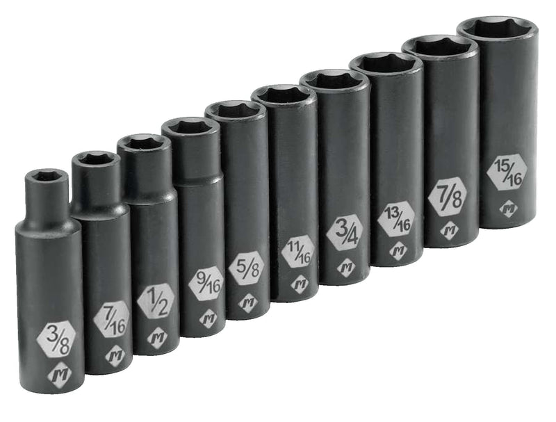 1/2-in Drive Deep Impact Socket Set, SAE, 10-pc R5C9