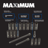 1/2-in Drive Professional Grade Impact Sockets Set, 18-pc, Metric Z3T5 - product image 8