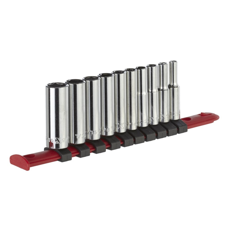1/4-in Drive Deep Socket Set 10-pc, CRV, Nickel-Chrome Plating G2N8