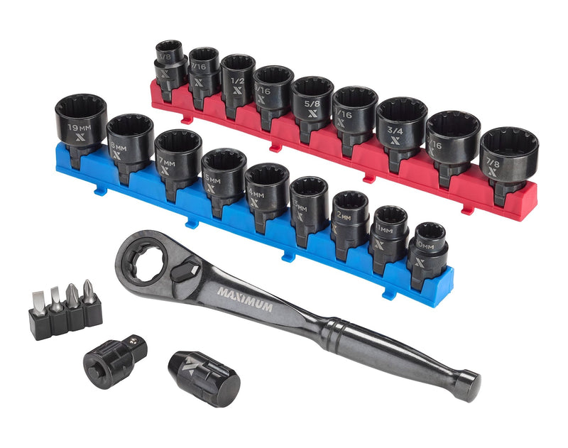 25 Piece 3/8" Drive Pass-Thru Socket Set Q1V2